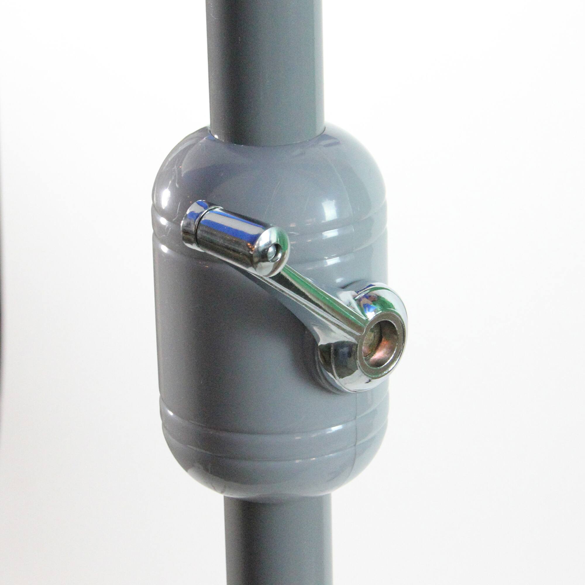 9ft. Blue & White Ford Outdoor Umbrella with Hand Crank & Tilt